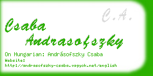 csaba andrasofszky business card